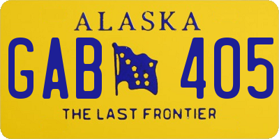 AK license plate GAB405