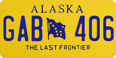 AK license plate GAB406
