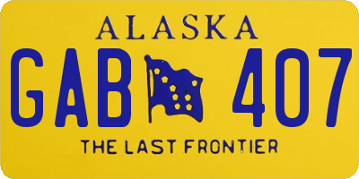 AK license plate GAB407