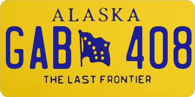 AK license plate GAB408