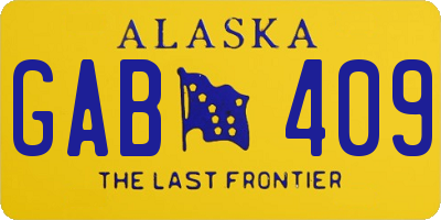 AK license plate GAB409