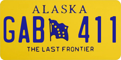 AK license plate GAB411