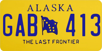 AK license plate GAB413