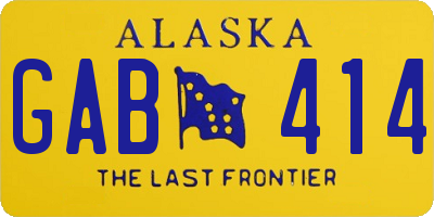 AK license plate GAB414