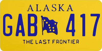 AK license plate GAB417