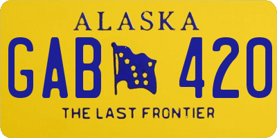 AK license plate GAB420