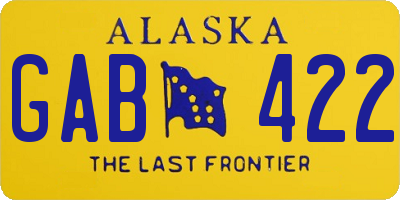 AK license plate GAB422