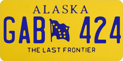 AK license plate GAB424