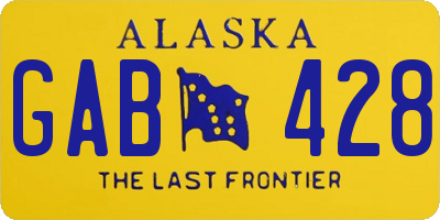 AK license plate GAB428