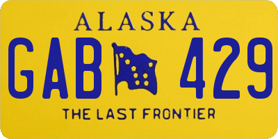 AK license plate GAB429