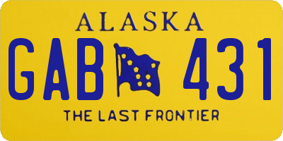 AK license plate GAB431