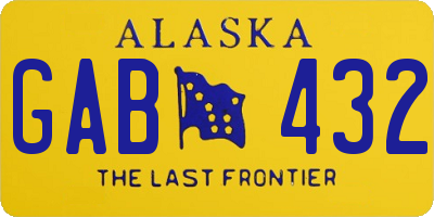 AK license plate GAB432