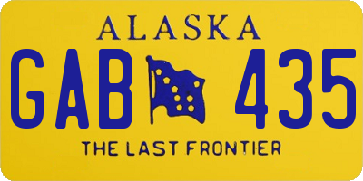 AK license plate GAB435