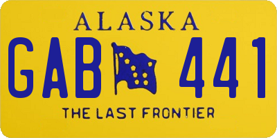 AK license plate GAB441