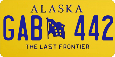 AK license plate GAB442