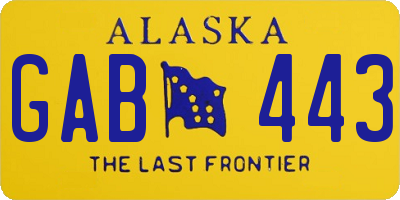 AK license plate GAB443