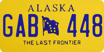 AK license plate GAB448