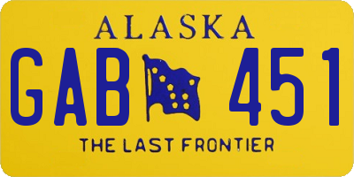 AK license plate GAB451