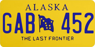 AK license plate GAB452