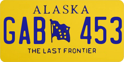 AK license plate GAB453