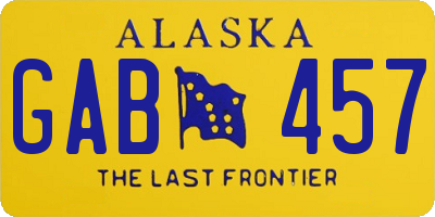 AK license plate GAB457