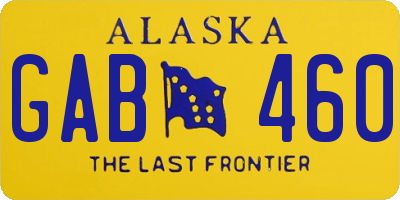 AK license plate GAB460