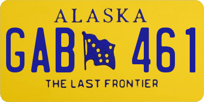 AK license plate GAB461