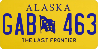 AK license plate GAB463