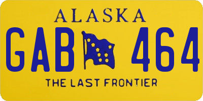 AK license plate GAB464