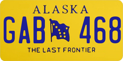 AK license plate GAB468