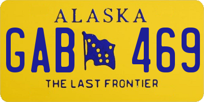 AK license plate GAB469