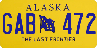 AK license plate GAB472