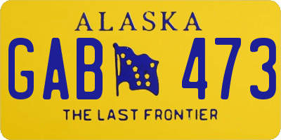 AK license plate GAB473