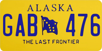 AK license plate GAB476