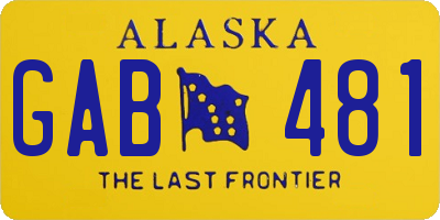 AK license plate GAB481