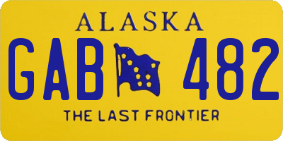 AK license plate GAB482