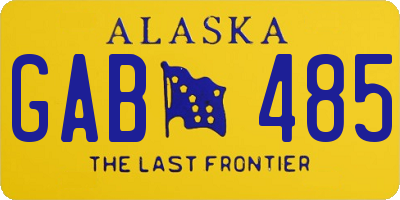AK license plate GAB485