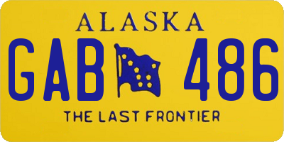 AK license plate GAB486