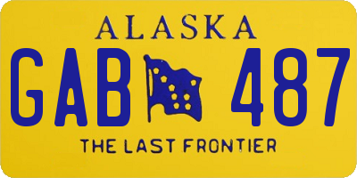 AK license plate GAB487