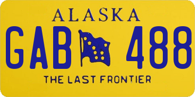 AK license plate GAB488