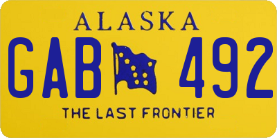 AK license plate GAB492