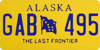AK license plate GAB495