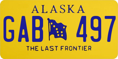 AK license plate GAB497