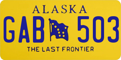 AK license plate GAB503