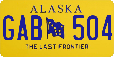 AK license plate GAB504