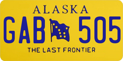 AK license plate GAB505