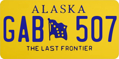 AK license plate GAB507