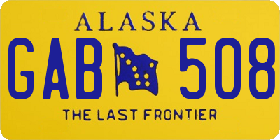AK license plate GAB508