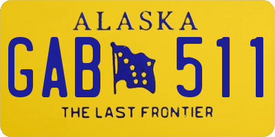 AK license plate GAB511