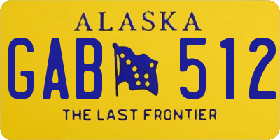 AK license plate GAB512